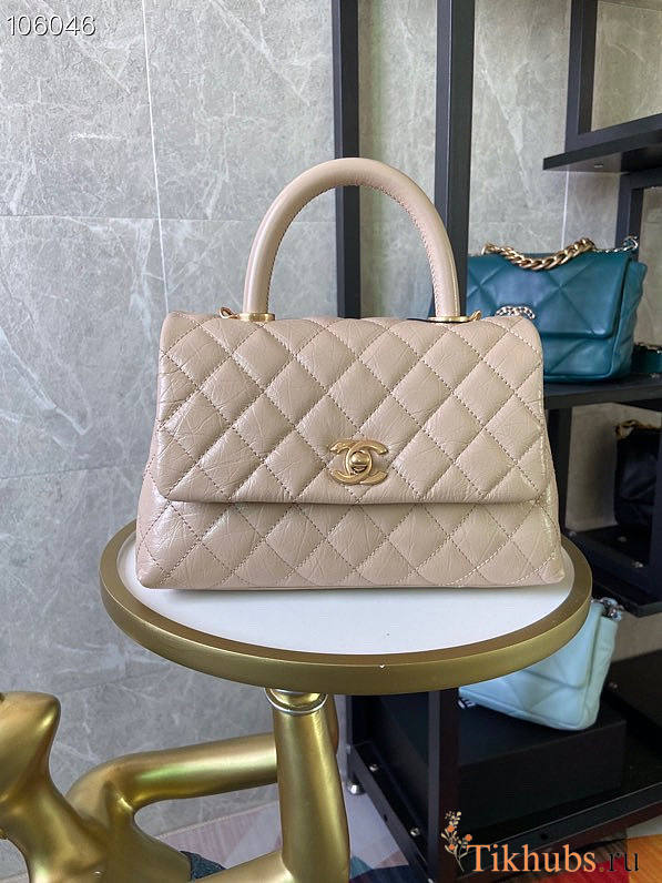 Chanel Coco Handle 92990 Cream Color Size 24 x 14 x 10 cm - 1