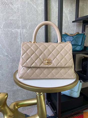 Chanel Coco Handle 92990 Cream Color Size 24 x 14 x 10 cm