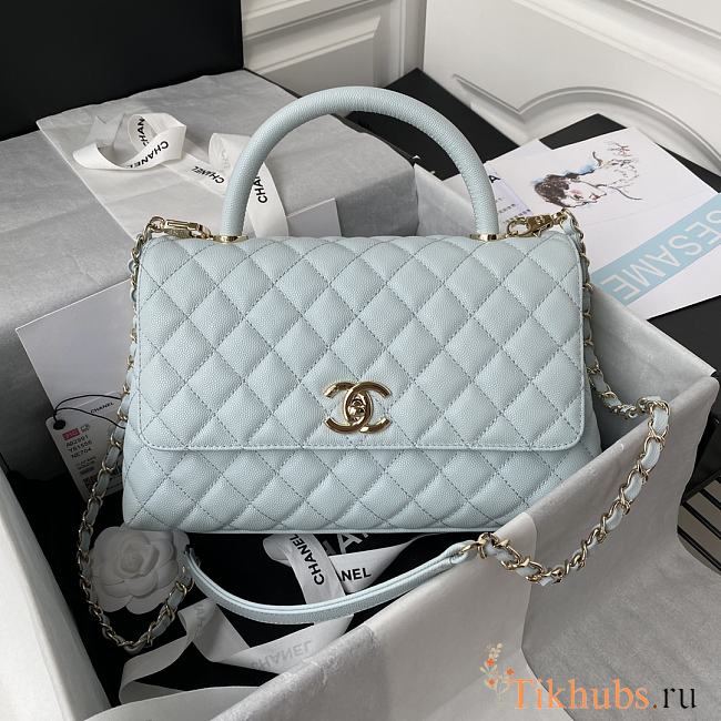 Chanel Coco Handle 92991 Light Blue Size 28cm - 1