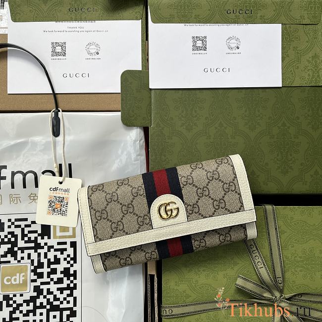 Gucci GG Supreme Long Wallet Size 19.5 x 11 x 3 cm - 1