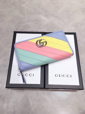 Gucci Marmont Long Wallet Multicolor 443123 Size 19 x 10 x 2.5 cm