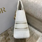 Dior Lady D-Lite Bag White Size 24 cm - 5