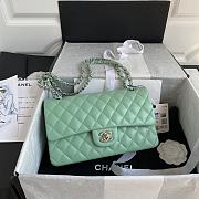 Chanel Flap Bag Lambskin in Light Green SHW 1112 Size 25.5 x 15.5 x 6.5 cm - 1