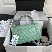 Chanel Flap Bag Lambskin in Light Green SHW 1112 Size 25.5 x 15.5 x 6.5 cm - 5