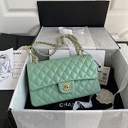 Chanel Flap Bag Lambskin in Light Green GHW 1112 Size 25.5 x 15.5 x 6.5 cm - 1