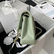 Chanel Flap Bag Caviar in Light Green 23cm with Gold Hardware A01113 - 6