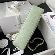 Chanel Flap Bag Caviar in Light Green 23cm with Gold Hardware A01113 - 5