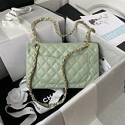 Chanel Flap Bag Caviar in Light Green 23cm with Gold Hardware A01113 - 4