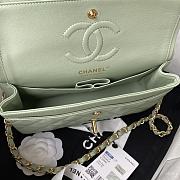 Chanel Flap Bag Caviar in Light Green 23cm with Gold Hardware A01113 - 3