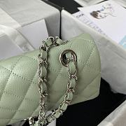 Chanel Flap Bag Caviar in Light Green 23cm with Silver Hardware A01113 - 2