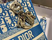 Dior Lady D-Lite Bag Blue Size 24 cm - 2