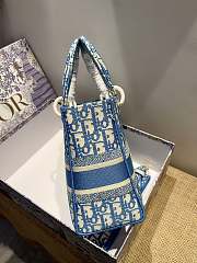 Dior Lady D-Lite Bag Blue Size 24 cm - 3