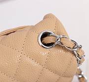 Chanel Mini Flap Bag Beige Silver Hardware Size 17 cm - 5