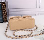 Chanel Mini Flap Bag Beige Silver Hardware Size 17 cm - 3
