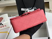 Chanel Flap Bag Caviar Pink Silver Hardware Size 20 cm - 6