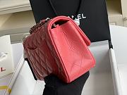 Chanel Flap Bag Caviar Pink Silver Hardware Size 20 cm - 5