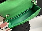 Chanel Flap Bag Caviar Green Silver Hardware Size 20 cm - 4