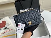 Chanel Flap Bag Caviar Dark Blue Gold Hardware Size 20 cm - 1