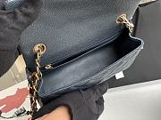 Chanel Flap Bag Caviar Dark Blue Gold Hardware Size 20 cm - 2