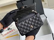 Chanel Mini Flap Bag Silver-tone Metal Caviar Leather Black Size 20cm - 3