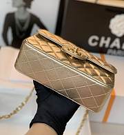 Chanel Flap Bag Gold Color Gold Hardware Size 20 cm - 4