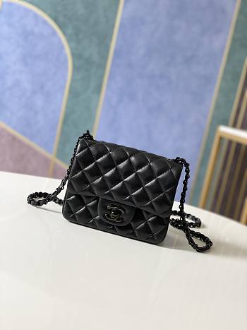 Chanel Mini Flap Bag Black Hardware Size 17 cm
