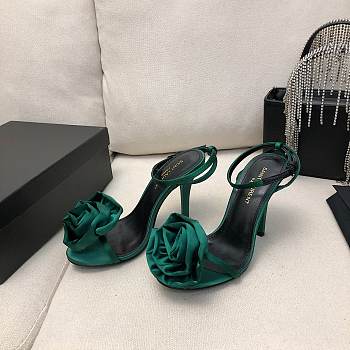 YSL Ivy Flower 100 Satin Sandal