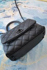 Chanel Coco Extra Mini Handle Caviar Bag Black Hardware Size 13×19×9 cm - 5