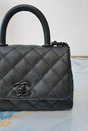 Chanel Coco Extra Mini Handle Caviar Bag Black Hardware Size 13×19×9 cm - 4