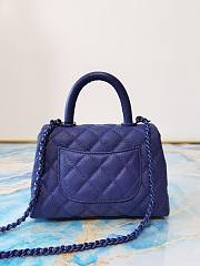 Chanel Coco Extra Mini Handle Caviar Bag Purple Hardware Size 13×19×9 cm - 2