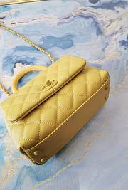 Chanel Coco Extra Mini Handle Bag Yellow Hardware Size 13×19×9 cm - 2