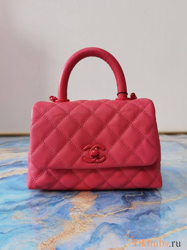 Chanel Coco Extra Mini Handle Bag Pink Hardware Size 13×19×9 cm - 1