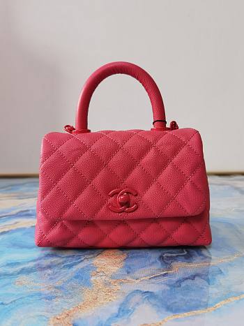 Chanel Coco Extra Mini Handle Bag Pink Hardware Size 13×19×9 cm