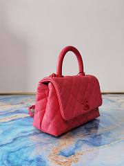 Chanel Coco Extra Mini Handle Bag Pink Hardware Size 13×19×9 cm - 6