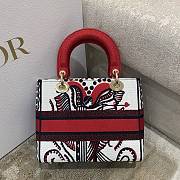 Dior Lady D-lite Bag Latte Multicolor Cupidon Embroidery Size 24 cm - 3