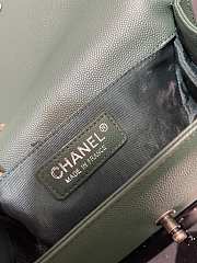 Chanel Leboy Calfskin Green Silver Hardware 67085 Size 20 cm - 6