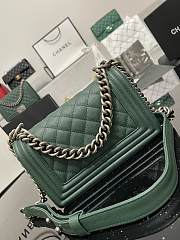 Chanel Leboy Calfskin Green Silver Hardware 67085 Size 20 cm - 3