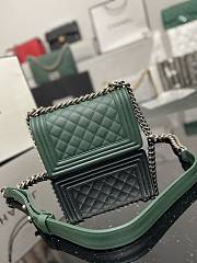 Chanel Leboy Calfskin Green Silver Hardware 67085 Size 20 cm - 2