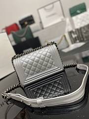 Chanel Leboy Calfskin Silver Hardware 67085 Size 20 cm - 5