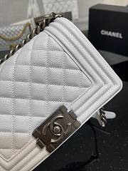 Chanel Leboy Calfskin White Silver Hardware 67085 Size 20 cm - 2