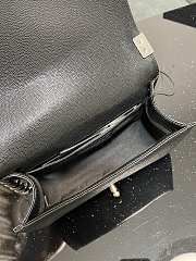 Chanel Leboy Calfskin Black Silver Hardware 67085 Size 20 cm - 3