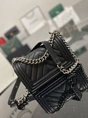 Chanel Leboy Calfskin Black Silver Hardware 67085 Size 20 cm - 2