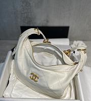 Chanel Hobo Shopping Bag 2022 White Size 28 x 17 x 9 cm - 5