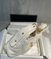 Chanel Hobo Shopping Bag 2022 White Size 28 x 17 x 9 cm - 3