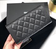 Chanel Leboy Calfskin Leather Black Long Wallets Size 19 x 10 x 3 cm  - 6