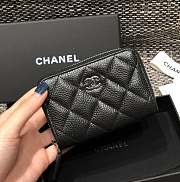 Chanel Classic Wallet Silver Hardware Size 7.5 x 11.2 cm - 1