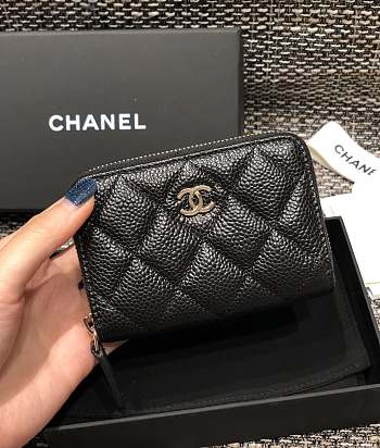 Chanel Classic Wallet Gold Hardware Size 7.5 x 11.2 cm