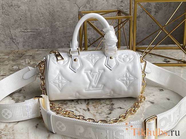 LV Speedy Papillon BB White Size 20 x 10 x 10 cm - 1