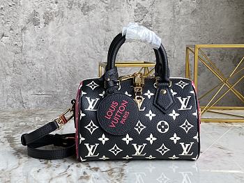 LV Speedy Bandoulière 20 Black Size 20.5 x 13.5 x 12 cm