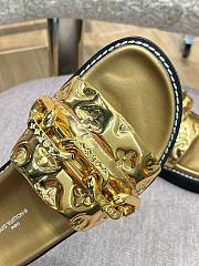 LV Slippers Gold  - 5